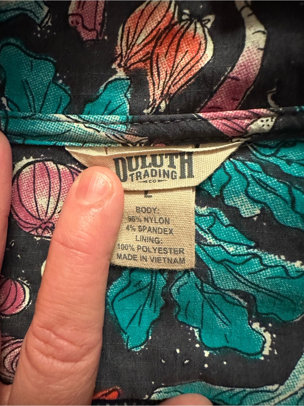 Duluth Trading Zip-Front Women's Vest with Veggies! - Picture 3 of 3